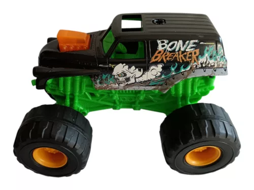 ZURU Metal Machines Monster Truck Wars Bone Breaker hangot adó szörnyautó, 18 cm – újszerű, kilövő nélkül (D6)