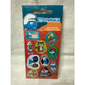 Hupikék törpikék hologramos matrica szett, új (d4)