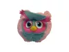 Flo's Toys csillogó szemű rózsaszín bagoly plüssjáték 12 cm – használt, újszerű (A6)