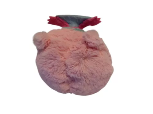 Flo's Toys csillogó szemű rózsaszín bagoly plüssjáték 12 cm – használt, újszerű (A6)