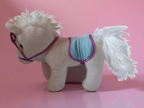 Plüss póni, 23 cm – használt, jó állapotban (A3)