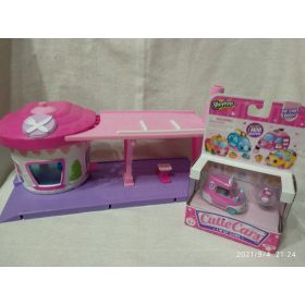   Shopkins Cutie Cars autómosó szett + új, bontatlan kisautó – használt, újszerű állapotú  (A5)