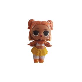   LOL baba sárga szoknyában – használt, jó állapotú (9 cm)  (D3)