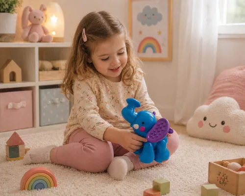 Fisher-Price kattogós elefánt – jó állapotban (a3,B2,B5)