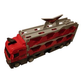 Piros autószállító kamion 45 cm – újszerű (4)