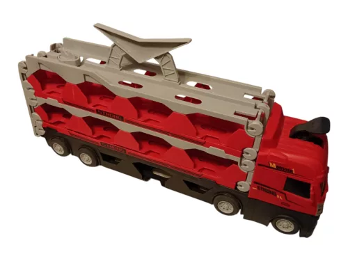 Piros autószállító kamion 45 cm – használt, újszerű (4)