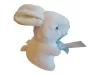 Fehér nyuszi plüssfigura 23 cm - újszerű (C6)