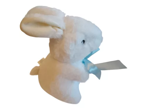 Fehér nyuszi plüssfigura 23 cm - újszerű (C6)