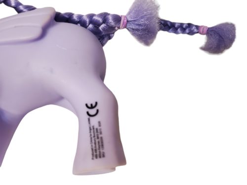 Használt jó állapotú lila szárnyas unikornis lila sörénnyel (a6)