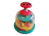 Dumel Discovery / Kiddieland Press 'N Spin Ladybird – Katicás pörgettyű, 20 cm - jó állapotú (C6)