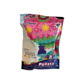   DreamWorks Trollok a világ körül – 48 db-os „Puzzle on the Go!” - új (D3)