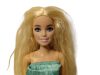 Zöld ruhás Barbie baba, 30 cm – hiányos, jó állapotú (D2)