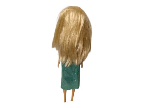 Zöld ruhás Barbie baba, 30 cm – hiányos, jó állapotú (D2)