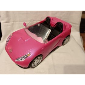   Barbie rózsaszín kabrió autó – használt, újszerű állapotban, 30 cm (G3)