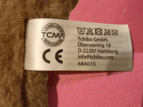 Tchibo plüss kiskutya, 25 cm – újszerű állapotban (C7)