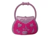 Pink-lila nyitható kislány játék kézitáska 16  cm - újszerű (E2)