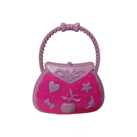   Pink-lila nyitható kislány játék kézitáska 16  cm - újszerű (E2)