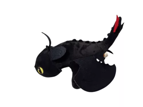 DreamWorks: Így neveld a sárkányodat – Fogatlan (Toothless) sárkány plüssfigura, 25 cm - jó állapotú (B7)