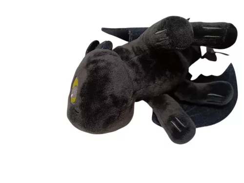 DreamWorks: Így neveld a sárkányodat – Fogatlan (Toothless) sárkány plüssfigura, 25 cm - jó állapotú (B7)