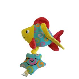   Használt jó állapotú kiságyra akasztható zenélő plüss hal csillaggal (C3)