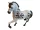 Pettyes Appaloosa lófigura, 17 cm – használt, újszerű (B6)