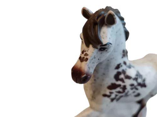 Pettyes Appaloosa lófigura, 17 cm – használt, újszerű (B6)