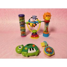   Színes fejlesztő játékcsomag babáknak – használt, jó állapotban (B2)