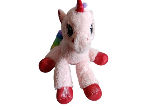 Rózsaszín unikornis plüssfigura – 30 cm, újszerű (D7)