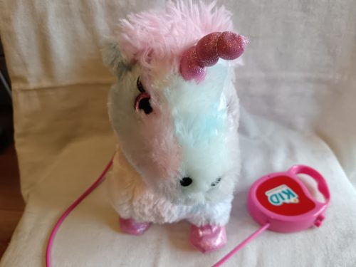 KID vezetékes, használt, újszerű állapotban lévő sétáltatható plüss unikornis (G4)