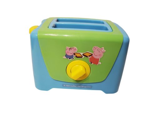 Peppa malac konyhai szerepjáték szett – bőröndös piknikkészlet, teáskanna, kenyérpirító – használt, jó állapotban (b5)