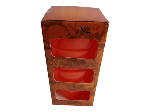 Halloween koponya alakú műanyag pohárszett, 3 × 360 ml – új (D7)