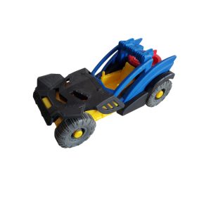   Színes műanyag terepjáró játékautó – használt, jó állapotban, 20 cm  (D3)