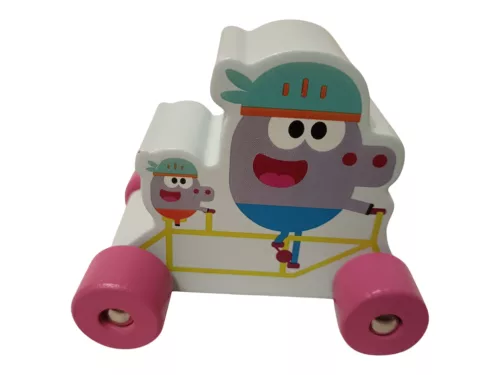 Fa gurulós Hey Duggee autó 8 cm – újszerű  (B1)