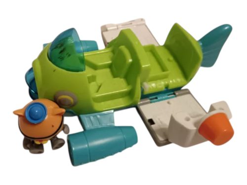 Fisher-Price Octonauts űrhajó Kwazil figurával – használt állapotban (20 cm + 7 cm figura) (G2) 