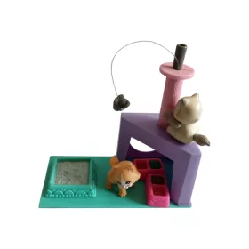   Vintage Littlest Pet Shop (1992 Kenner G1) – Cutesy Kittens cicás játékszett gyüjtői ritkaság - újszerű (F1)