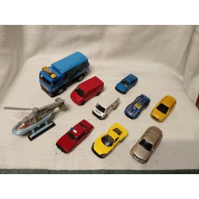   Kisautó és helikopter csomag – használt, jó állapotban (10 db) (c5)