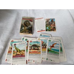   Dinoszauruszos kártyajáték – magyar nyelvű, használt dobozsérült, újszerű lapok (G1)
