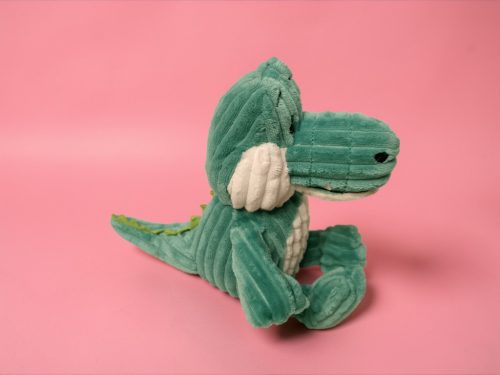 Zöld Kinder krokodil plüss figura, 26 cm – újszerű (A7)