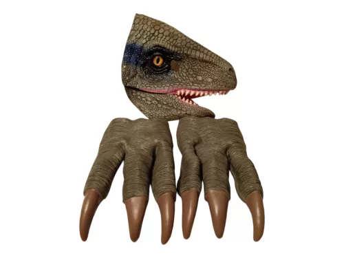 Dinoszaurusz fej maszk és karom szett – újszerű (C6)