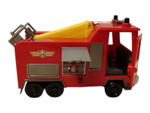 Tűzoltóautó emelőkarral + Tűzoltó Sam figura, 17 + 7 cm – újszerű (C5)