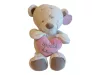 Szivecskés maci plüssfigura 33 cm - új, cimkés (C6)