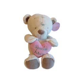 Szivecskés maci plüssfigura 33 cm - új, cimkés (C6)