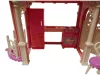 Mattel Barbie Chelsea babaház 2 babával, 25 × 27 cm – hiányos, jó állapotú (E1)