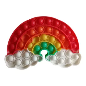   Szivárvány formájú Pop It fidget stresszoldó játék, 17 cm – jó állapotú (C5)