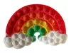 Szivárvány formájú Pop It fidget stresszoldó játék, 17 cm – jó állapotú (C5)