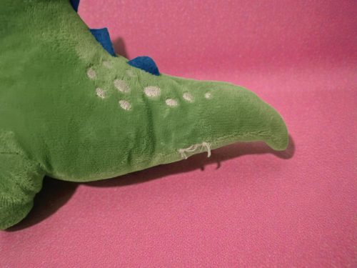 Zöld dinó plüssfigura, 26 cm – jó állapotban (C7)