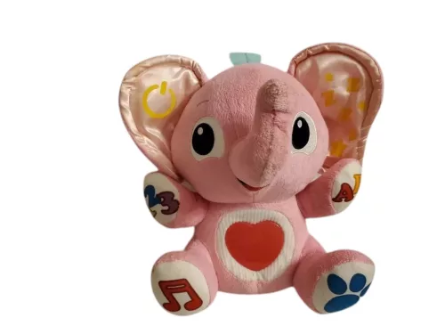 Little Tikes angol nyelvű zenélő elefánt plüss, 25 cm – újszerű (C2)