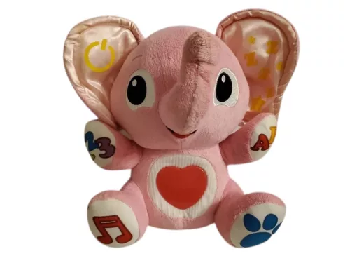 Little Tikes angol nyelvű zenélő elefánt plüss, 25 cm – újszerű (C2)