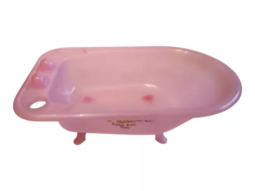 Corolle "Bubble Bath Baby" rózsaszín kád játékbabáknak, 40 cm - használt (enyhén karcos) (E4)