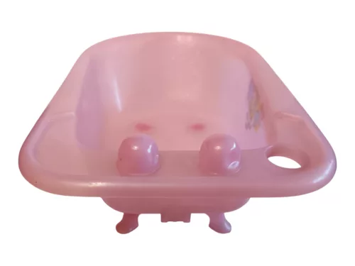 Corolle "Bubble Bath Baby" rózsaszín kád játékbabáknak, 40 cm - használt (enyhén karcos) (E4)